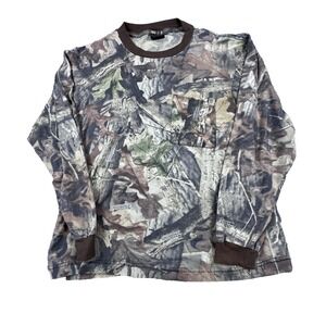 VTG Liberty Shirt Mens Large Camo Advantage Timber Long Sleeve Hunting Outdoors